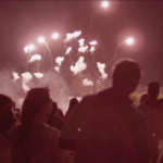 fireworks contest during the Running of the Bulls