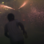 Runners chase the Toro de Fuego