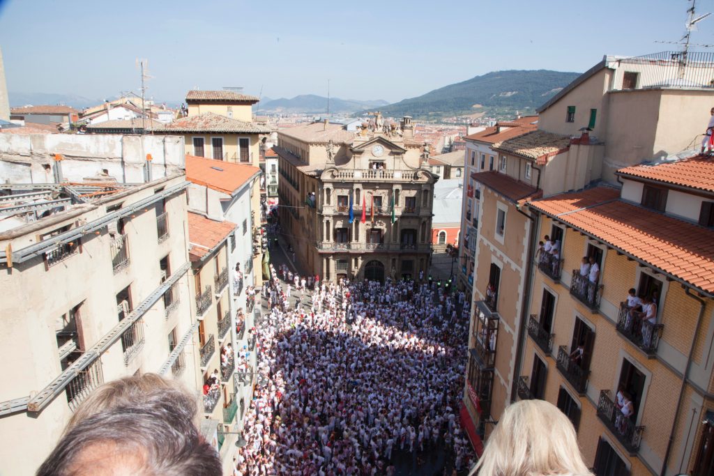 Opening Ceremonies view from a Running of the Bulls Balcony