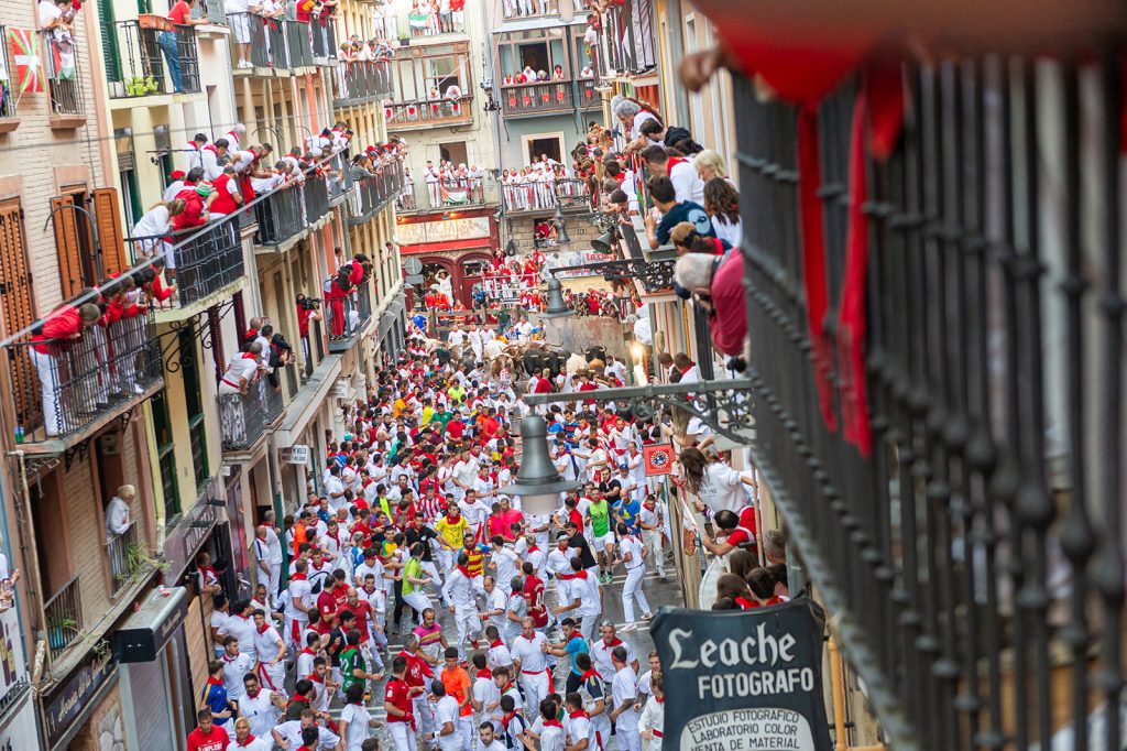 running with the bulls on estafeta street
